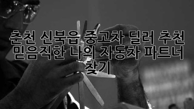 춘천 신북읍 중고차 딜러 추천: 믿음직한 나의 자동차 파트너 찾기